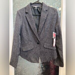 French Connection Gray Blazer Tailored Suit Jacket